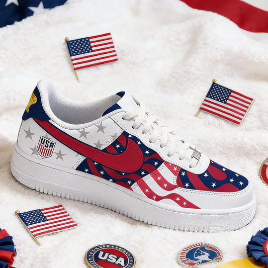 [HOT DEAL] NEW CUSTOMIZED PATRIOTIC AMERICAN FLAG AIR FORCE 1 SHOES